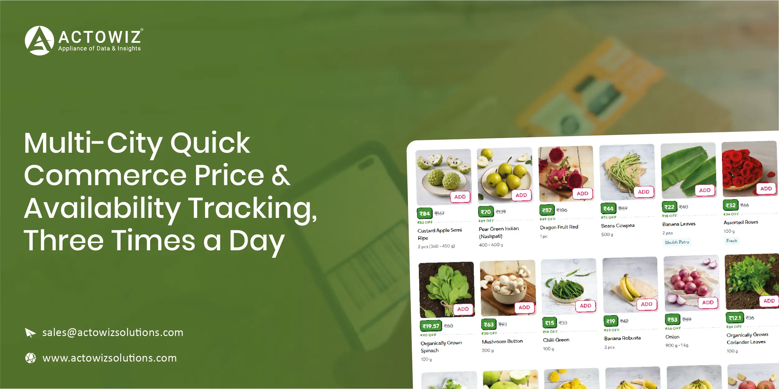 Multi-City Quick Commerce Price & Availability Tracking